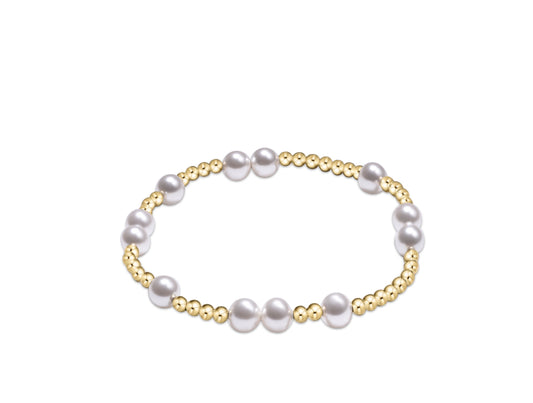 Hope Unwritten 6mm Bead Bracelet- Pearl