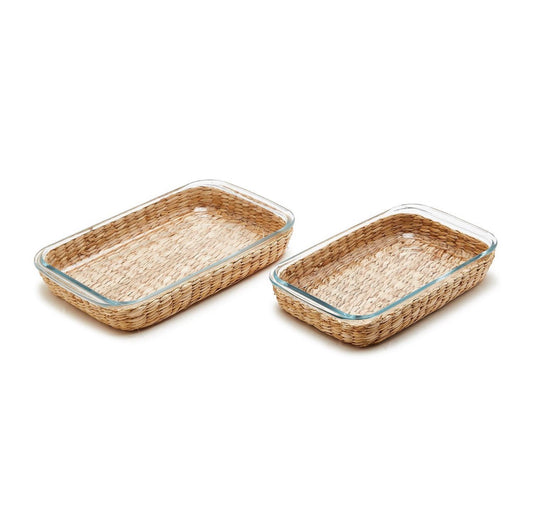 Glass Baking Dish with Removable Hand-Woven Lattice