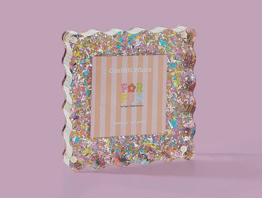 Small Confetti Frame - Happy