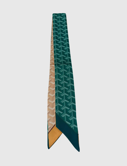 The Scarf- Green Herringbone S62