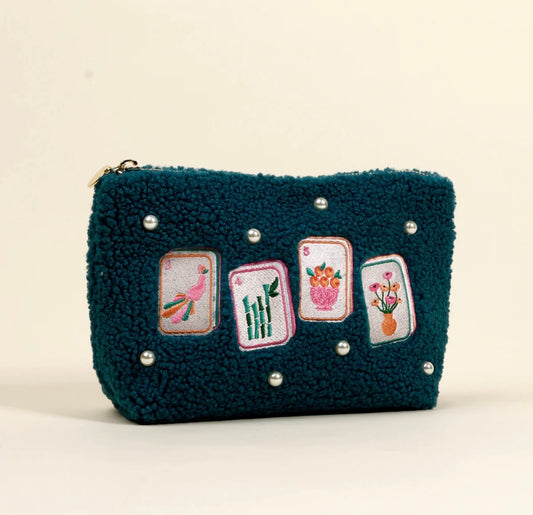 Mahj Time Teddy Pouch
