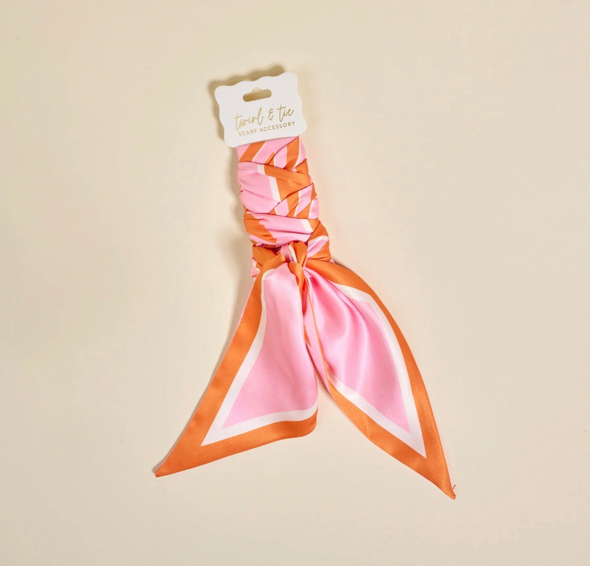 Twirl & Tie Scarf Accessory- Sicily Stripe Pink