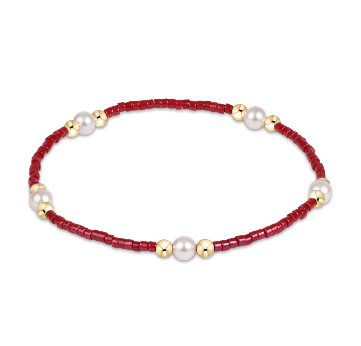 gameday hope purpose pearl bracelet - maroon