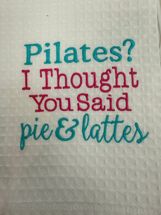 Pie and Lattes Tea Towel