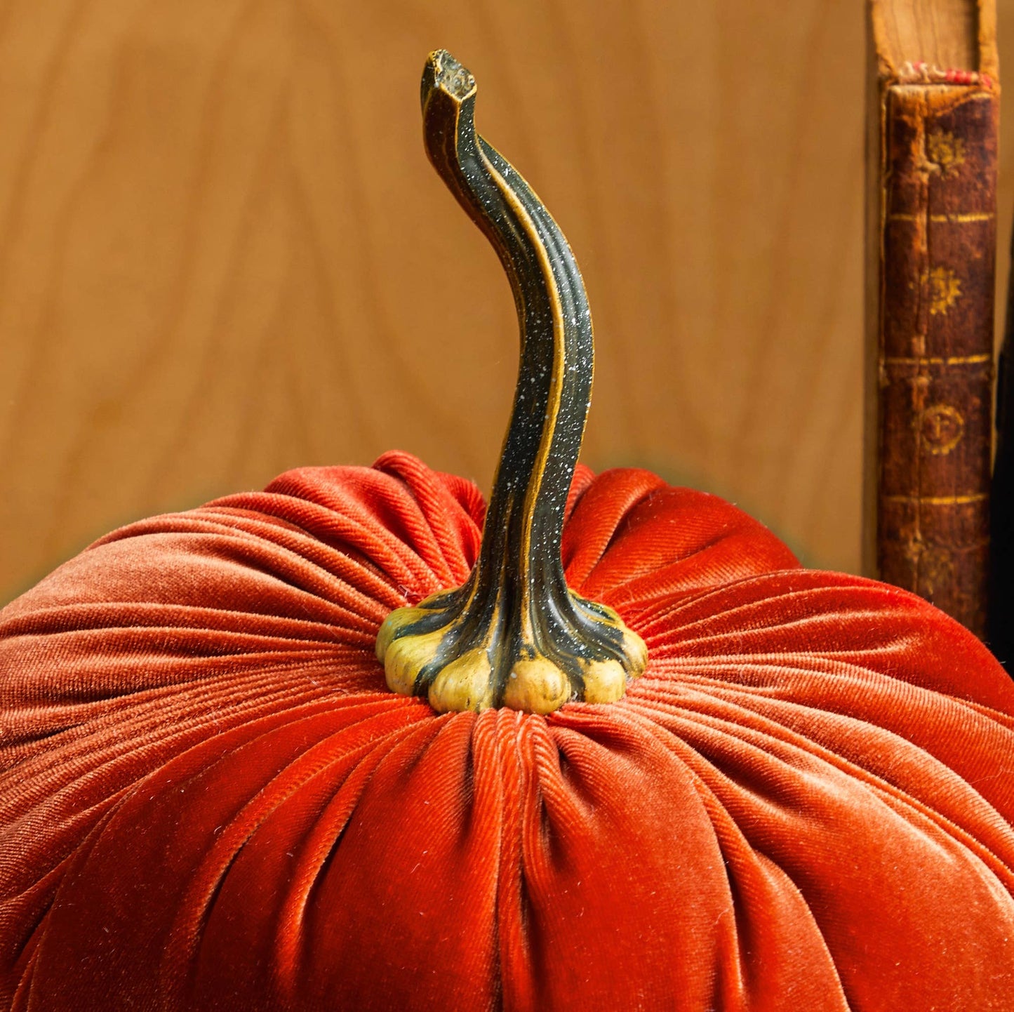 Pumpkin Extra Large Velvet, Fall Accent, Thoughtful Gift: Gold