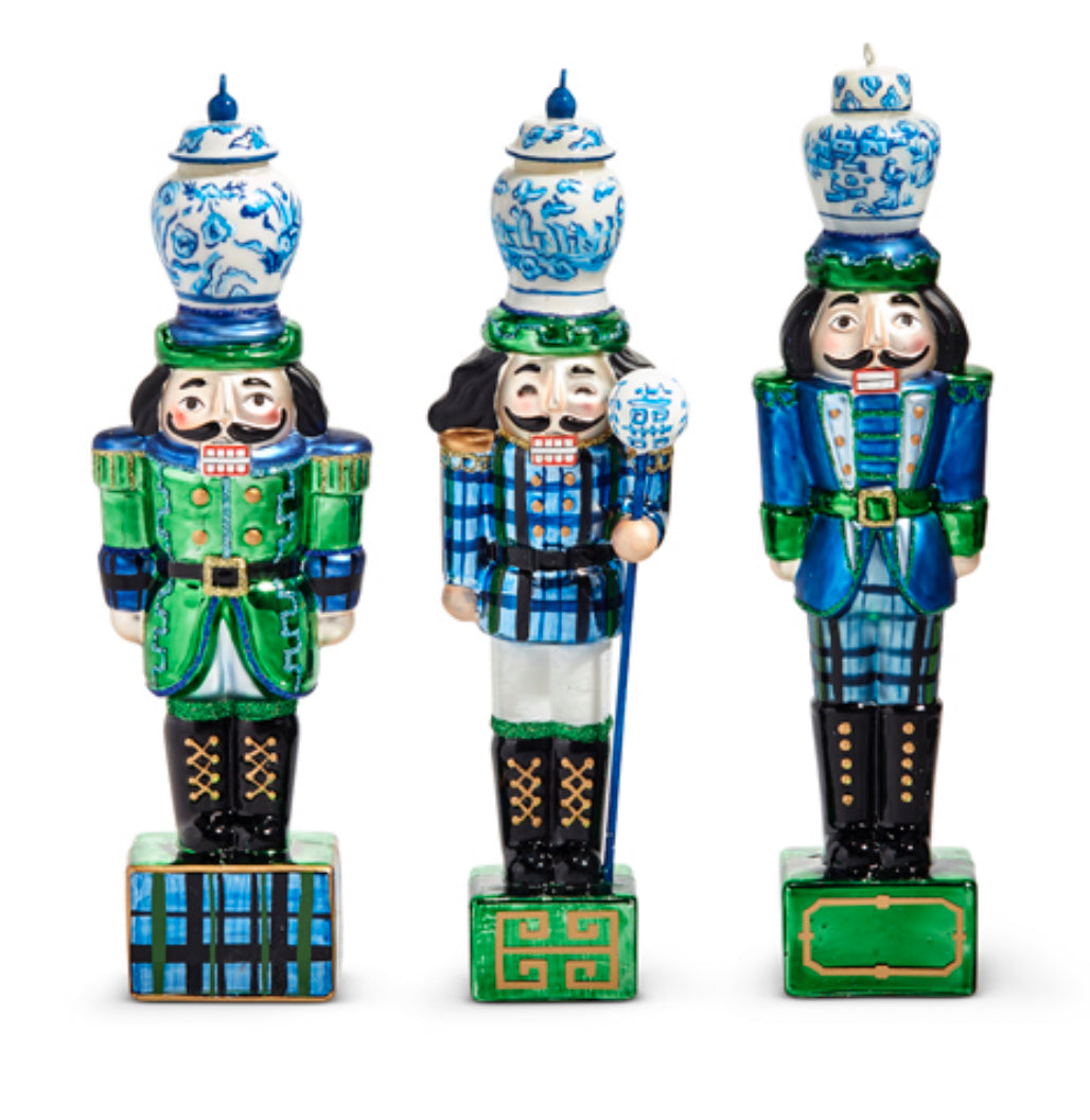 8" Chinoiserie Nutcracker Ornament