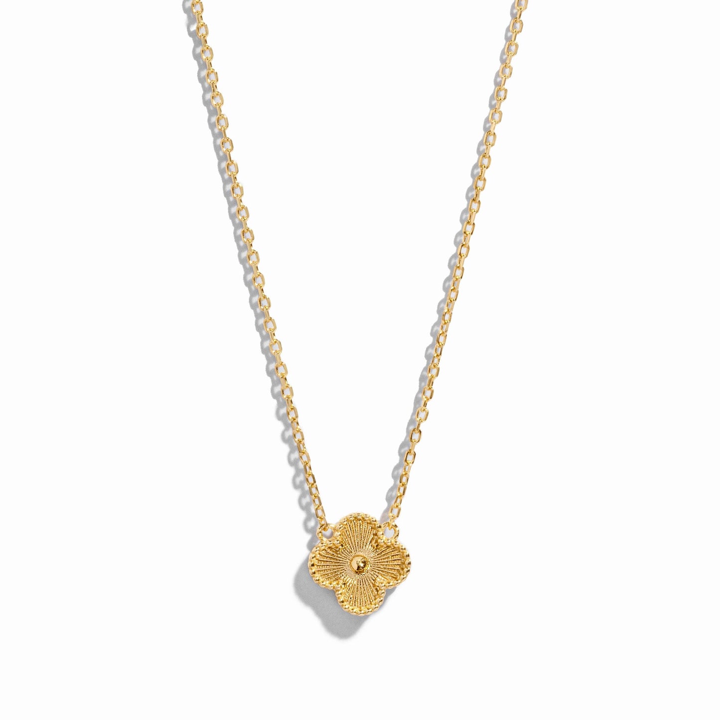 Ella Four Leaf Clover Necklace: Gold