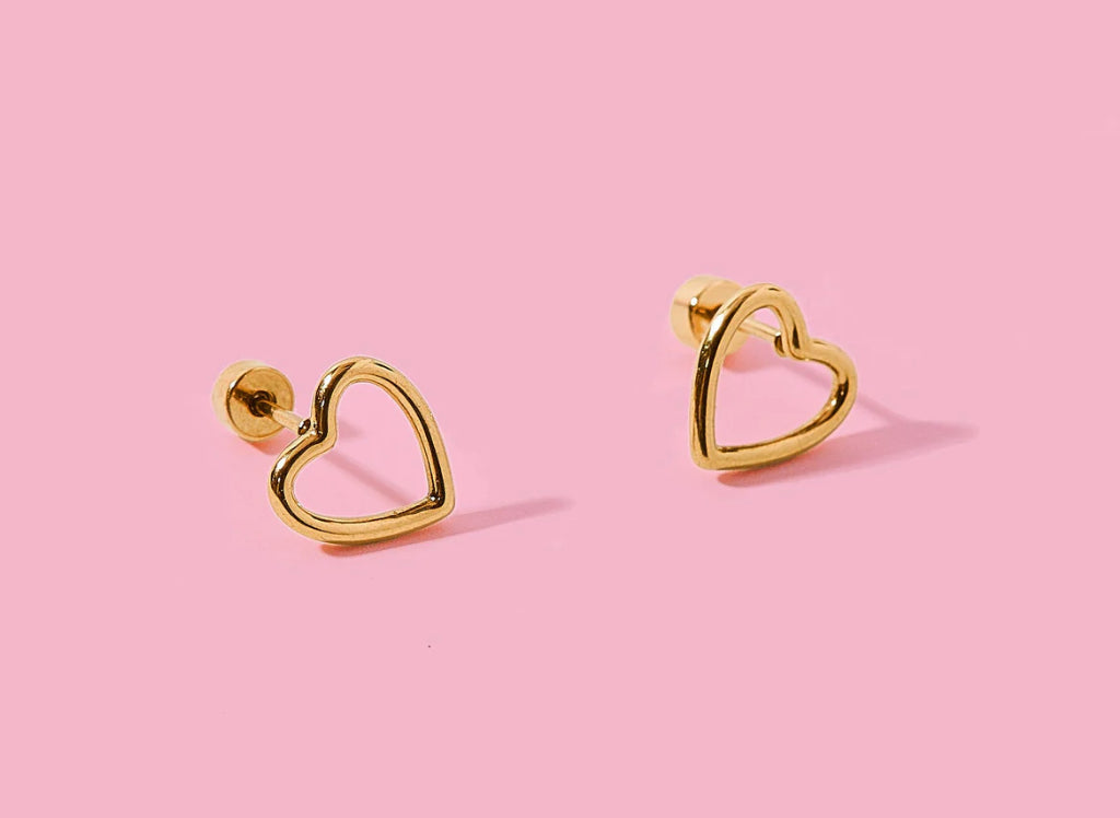 Louisa Heart Stud Earrings