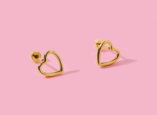 Louisa Heart Stud Earrings
