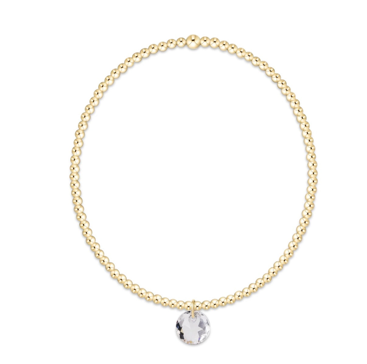 classic gold 2mm bracelet - reflection small charm