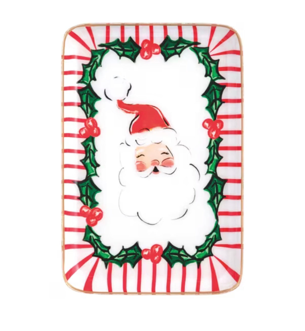 Metal Christmas Tidbit Plate