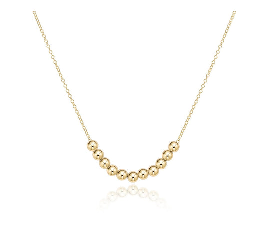 16" necklace gold - classic beaded bliss