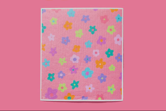 Happy Flowers Biodegradable Dish Cloth