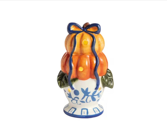 Pumpkin Topiary Light-Up Sitter