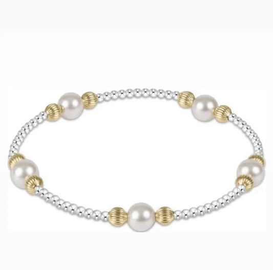 Purpose Dignity 6mm Pearl Bead Bracelet- Mixed Metal