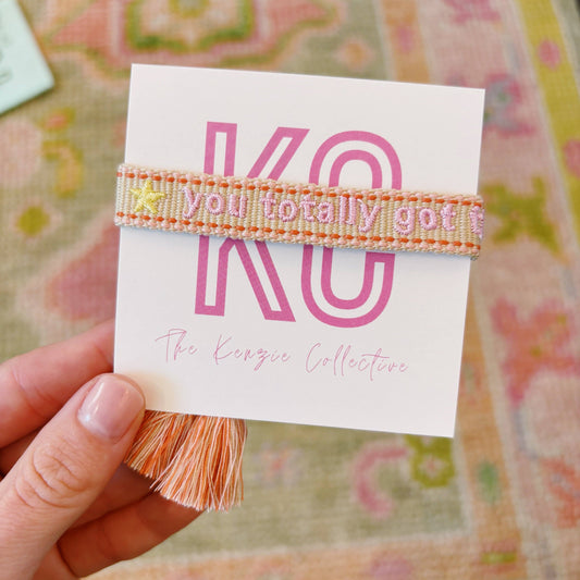 🌟You totally got this🌟 NEW SKINNY BAND tassel bracelet