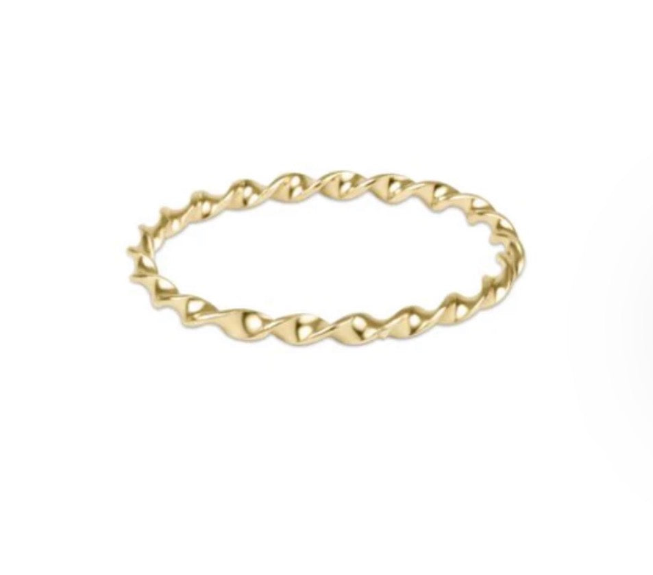 Classic Gold Twisted Thin Ring
