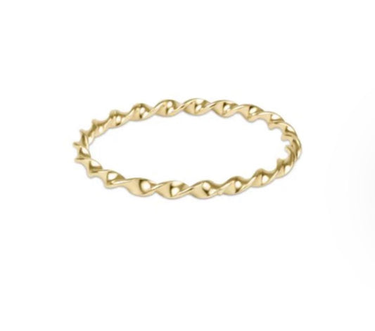 Classic Gold Twisted Thin Ring