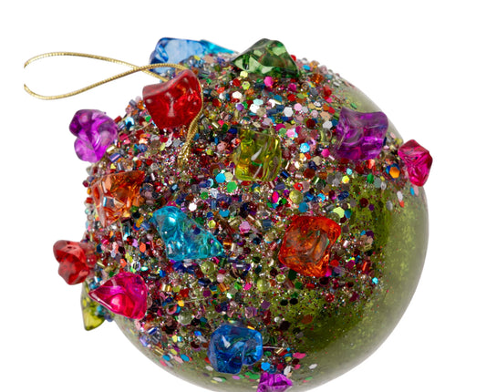 Kaleidoscope Ball Ornament- Lime