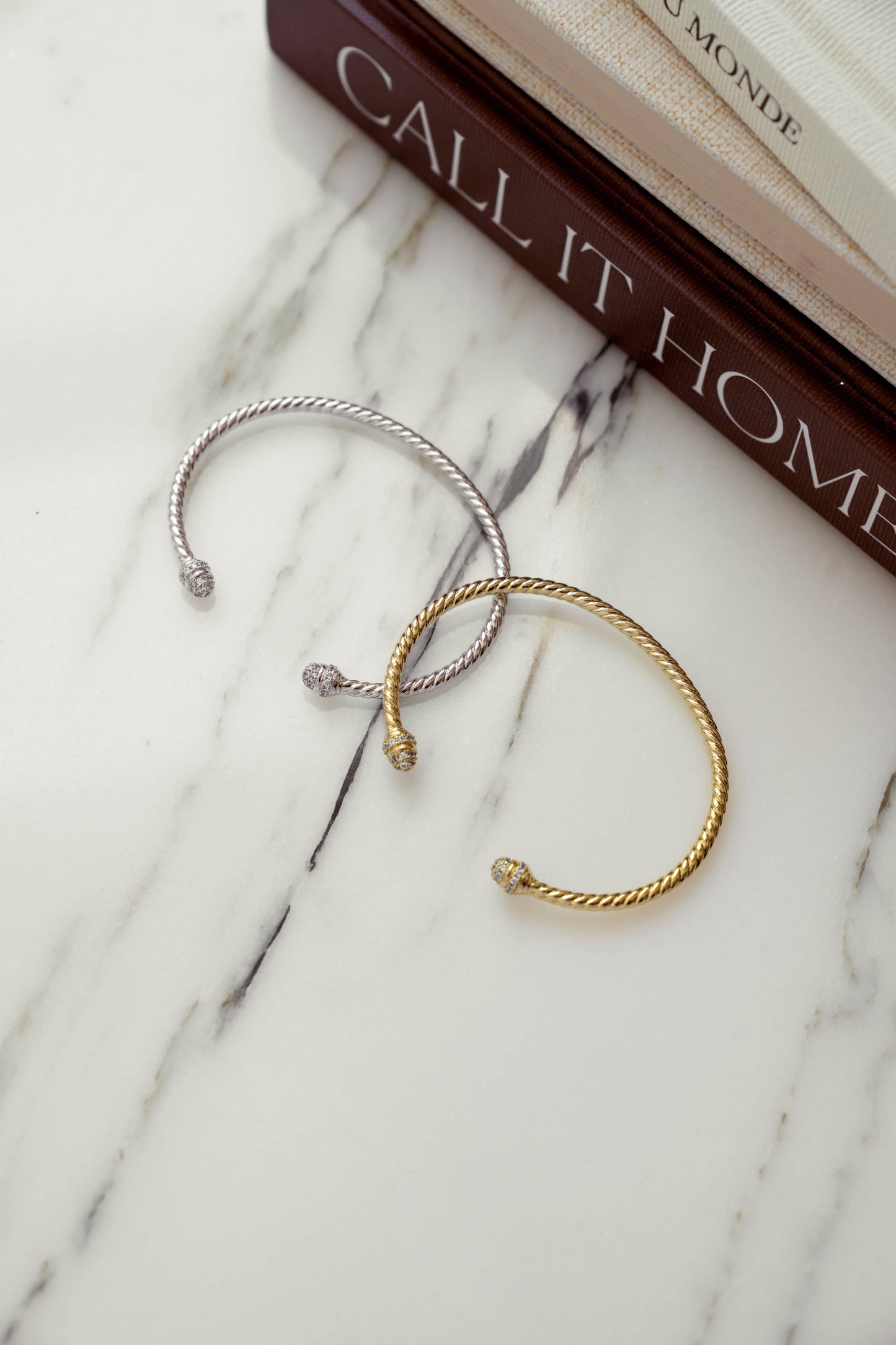 Twisted Bangle Cuff: Gold / 6.25"
