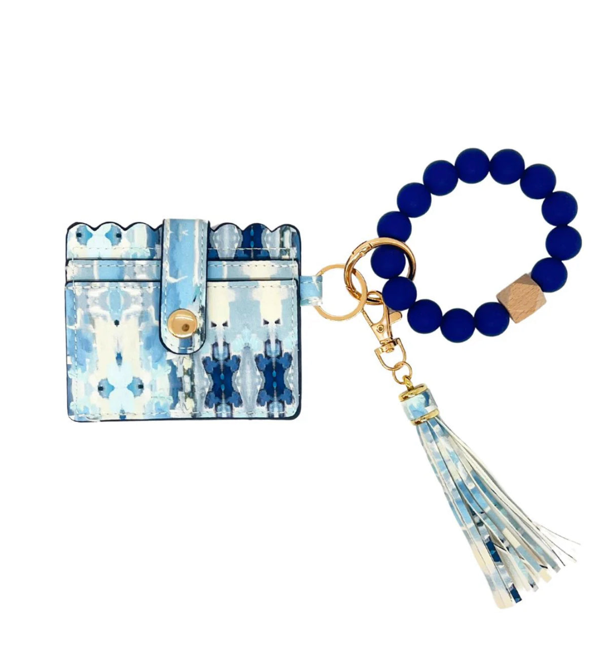 Keychain Wristlet Wallet- Ocean Breeze