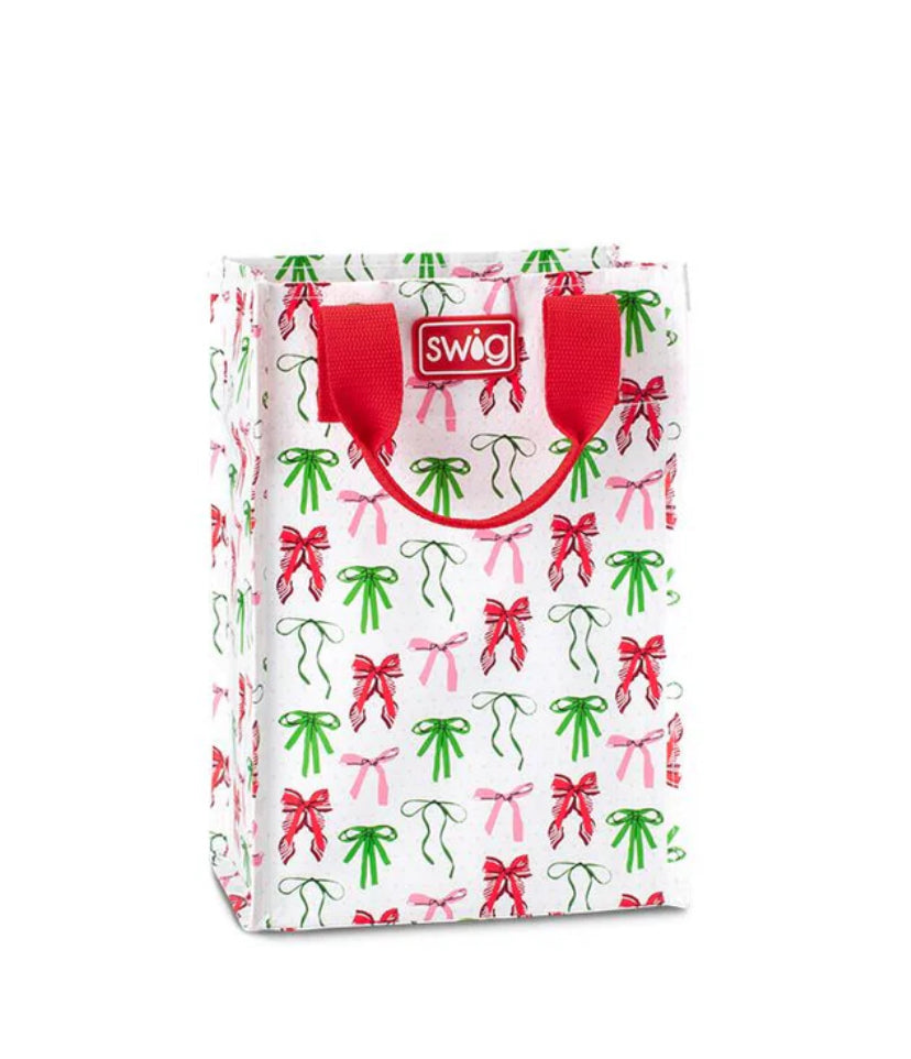 Ribbons and Bows Tall Reusable Gift Bag