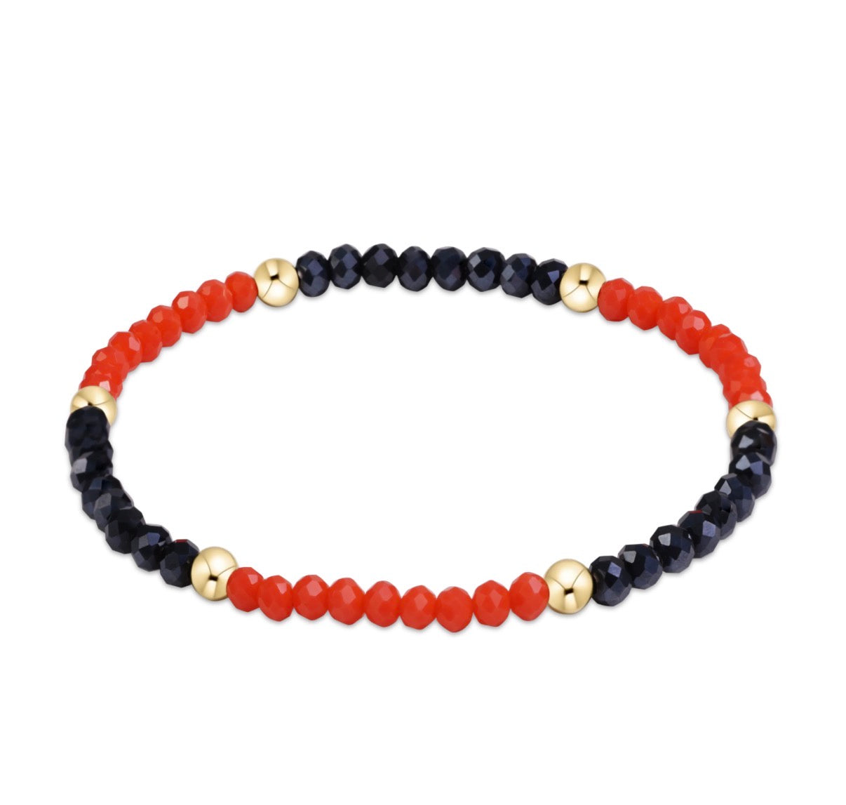 gameday flirty presence bracelet - bright orange and navy
