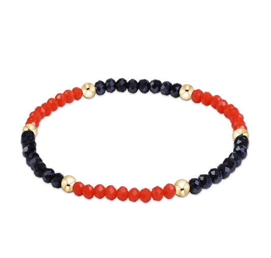 gameday flirty presence bracelet - bright orange and navy