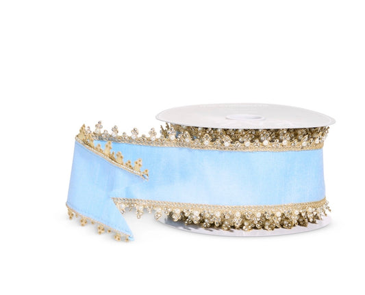 4" X 10 Yds Jewel Edge Wired Ribbon