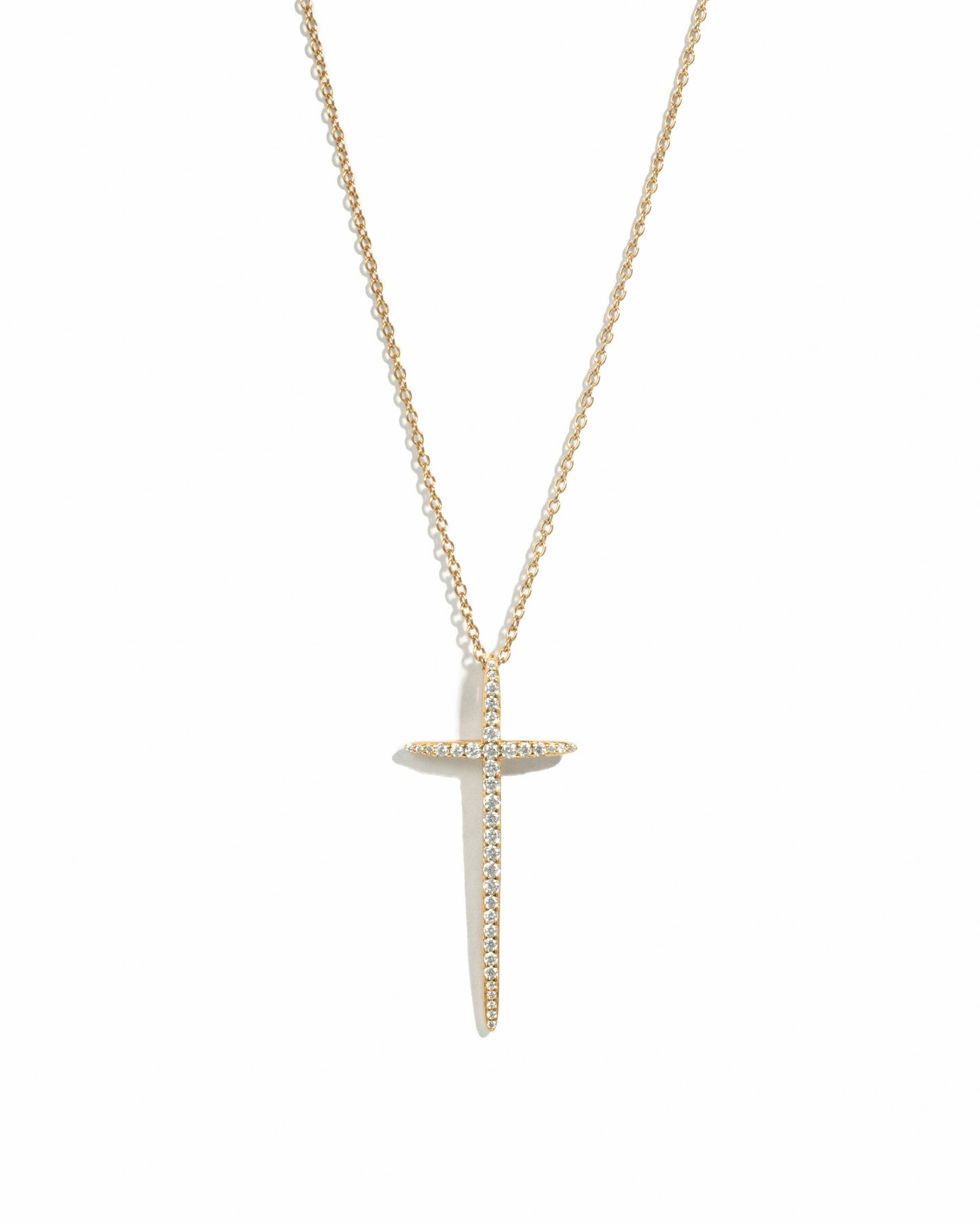 Cross Necklace: Gold