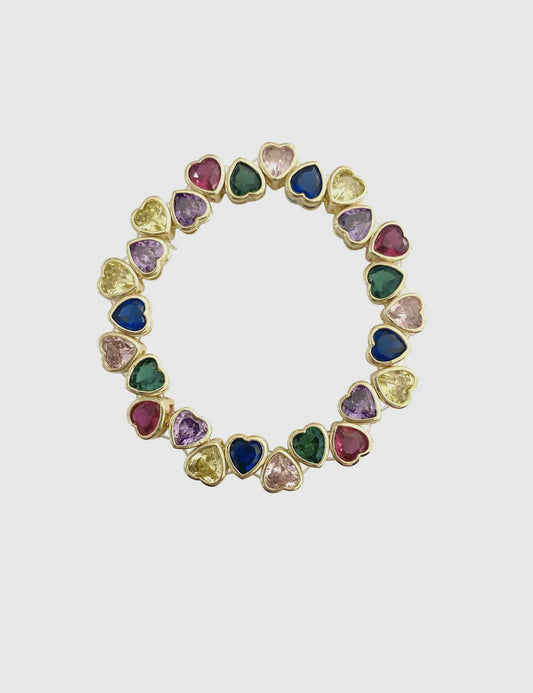 Heart Stretch Bracelet- Multicolored