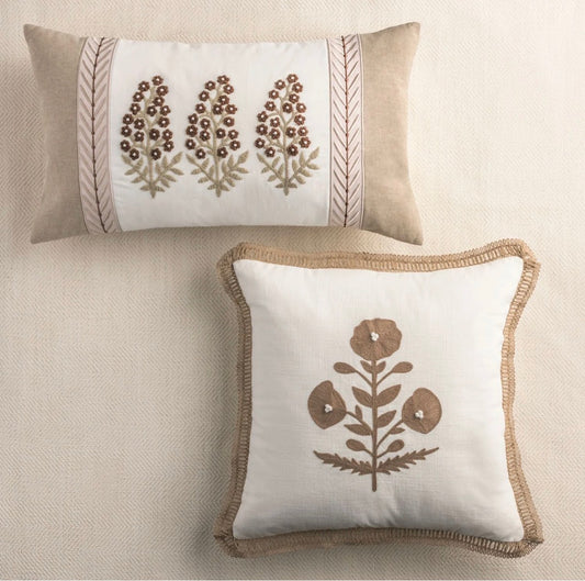 Ribbon Trim Pillows