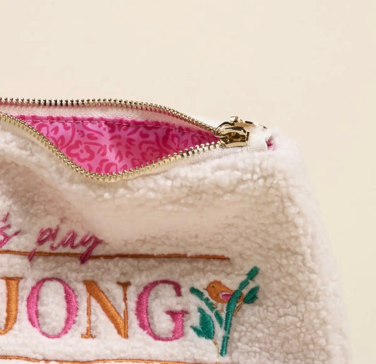 Let’s Play Mahjong Teddy Pouch