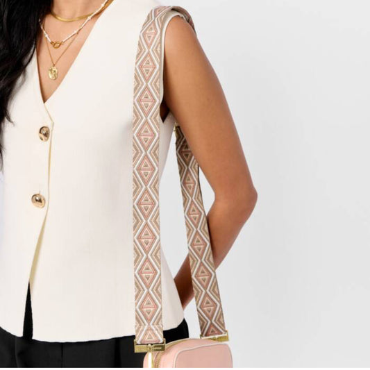Canvas Strap- Blush Geometry