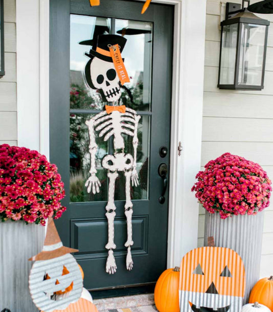 Top Hat Skeleton Door Hanger