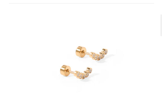Screwback Stud Earrings - Abigail Sparkle