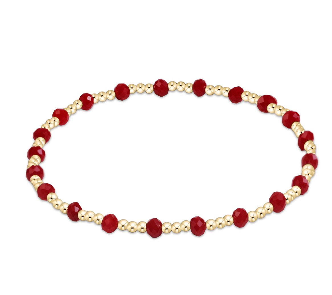 gameday flirty sincerity bracelet - crimson
