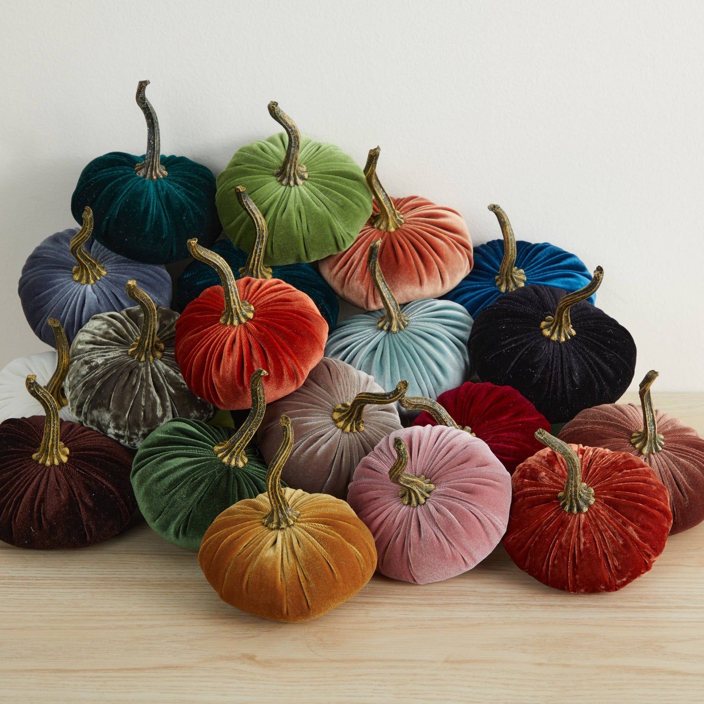 Pumpkin Small Velvet, Valentine's mantel, Autumn table, Gift: Olive