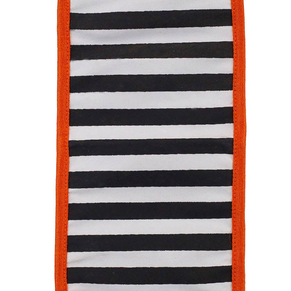Railroad Striped Deluxe, Black/white, 4 In, 10 Yards
