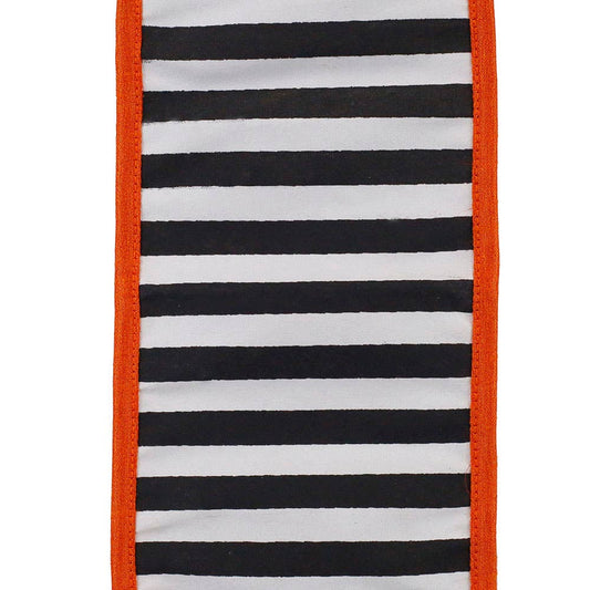 Railroad Striped Deluxe, Black/white, 4 In, 10 Yards