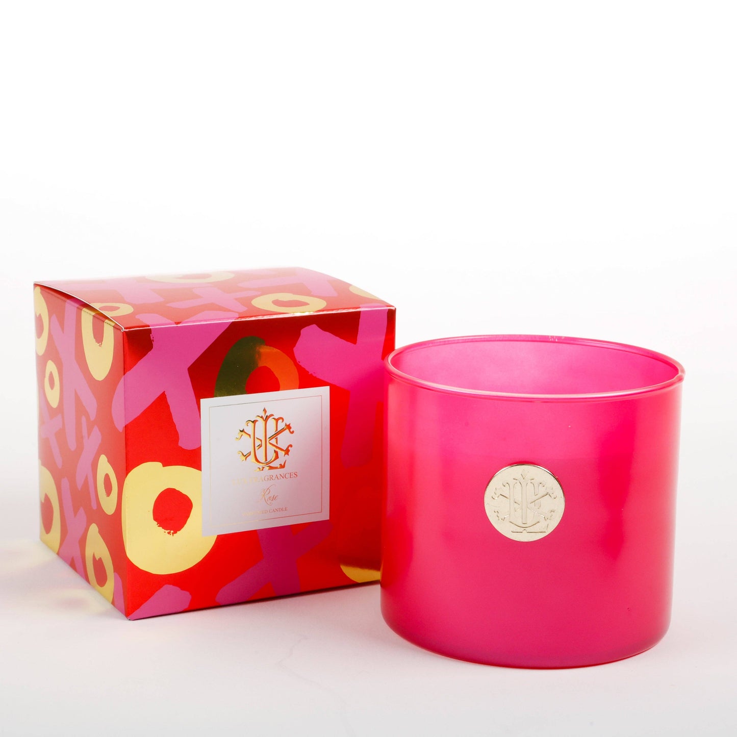 ROSE 8 OZ DESIGNER BOX CANDLE