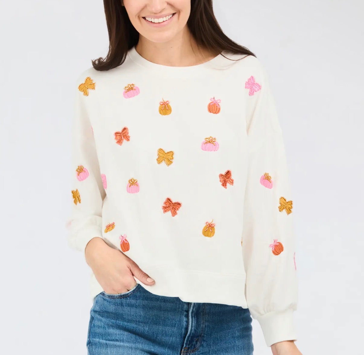 Sweatshirt Millie Bow Pumpkins