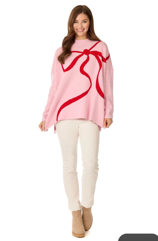 Bow Jacquard Sweater