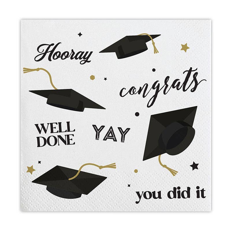 Beverage Napkins - Graduation Multi