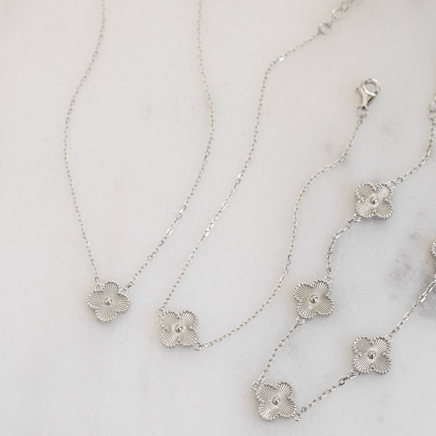 Ella Four Leaf Clover Necklace: Gold