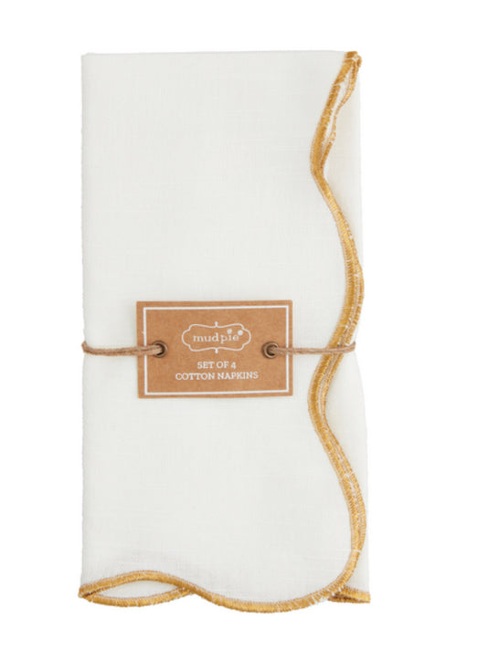 Gold Scallop Napkin Set