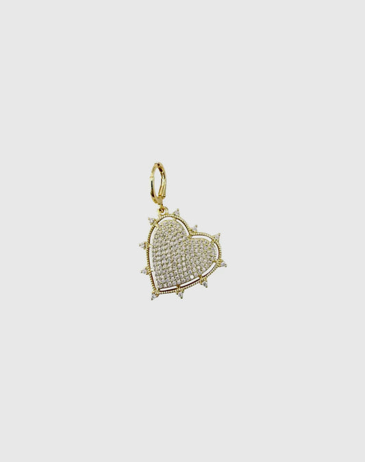 Edgy Sideways Heart Charm