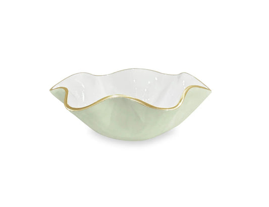 ENCANTO Carola Small Bowl- Pistachio and White