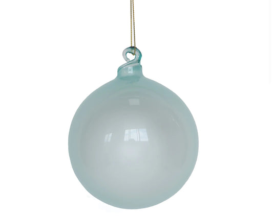 Illume Glass Ornament- Light Blue 5”