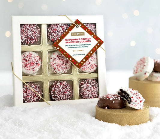 Peppermint Crunch Sandwich Cookies
